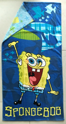 双面印花沙滩巾 海绵宝宝