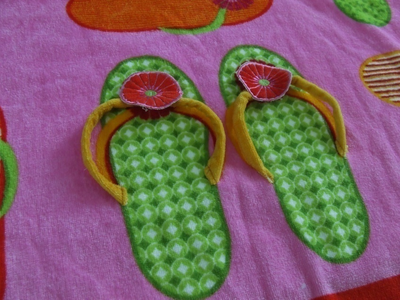 贴布绣印花沙滩巾